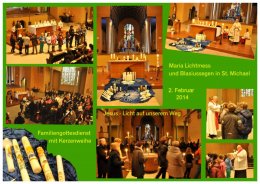 Familiengottesdienst an Lichtmess mit Kerzenweihe und Blasiussegen © Stefan Sieg